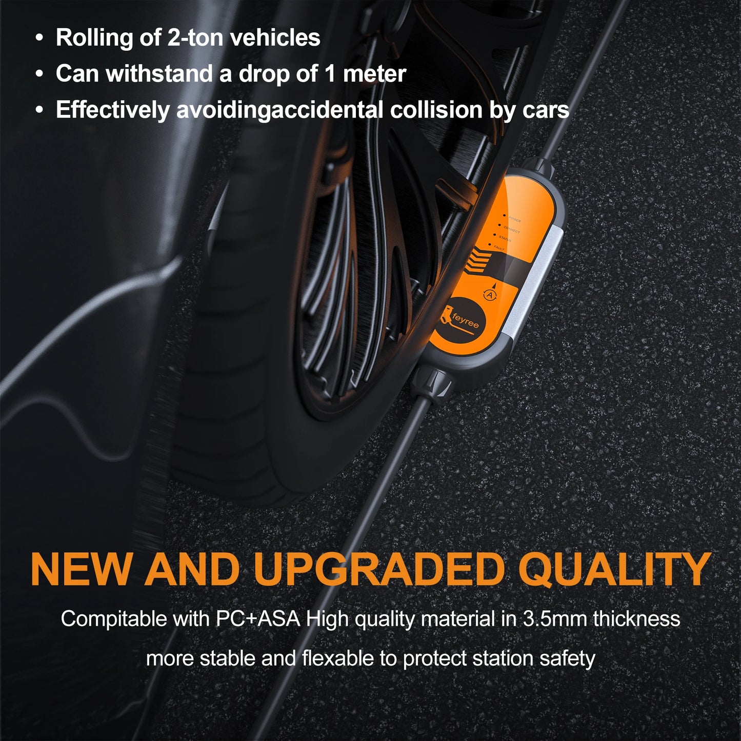 feyree Portable EV Charger Type2 IEC62196-2 16A EVSE Charging Cable Type1 SAE J1772 EU Plug Controller Wallbox for Electric Car
