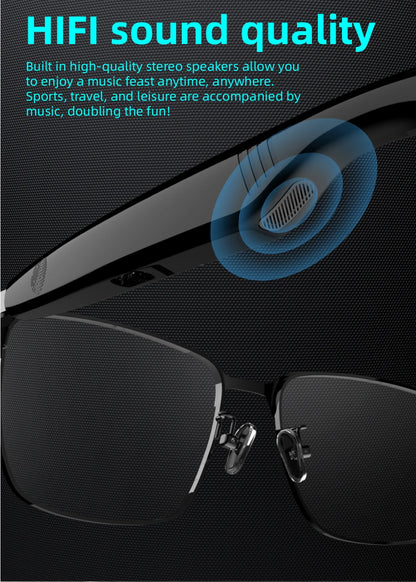 SG-20 Pro 2-in-1 TWS Daily Wear Smart Glasses Bluetooth Audio, Voice Assistant, Lightweight Design 9D