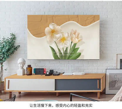 TV Cover Aesthetic three-dimensional sense Household Hanging LCD TV Dust 24-75 Inch Living Room Decoration for Televisions