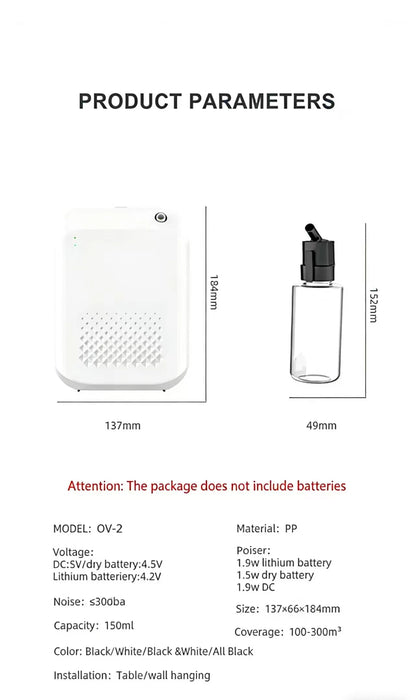 Hotel Toilet Essential Oils Diffuser Aromatherapy Machine Electric Aromatic Oasis Home Fragrance Room Aromatizer App Control