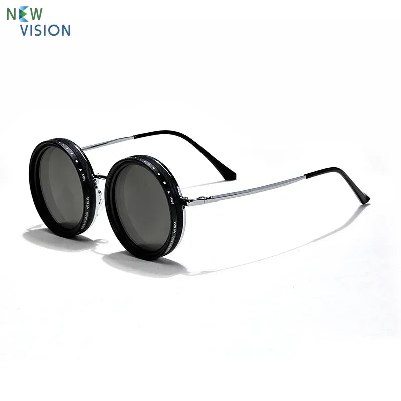 ND9 adjustable dimming sunglasses men women handmade innovative outdoor fishing UV400 polarized sun glasses support myopia lens