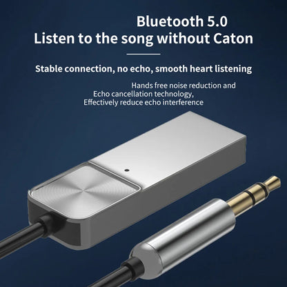 3.5mm Jack Adapter Bluetooth-Compatible 5.0 Receiver Audio Cable Wireless Receiver Car AUX For Bluetooth-Compatible Devices