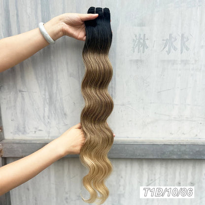 Magicae 30Inch 200g/Pc Chocolate Ombre Brown Orange Blond P27/613 Bio Body Wave Grey High Temperature Synthetic Hair Extension