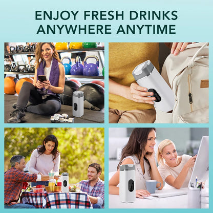6 Blades Electric Juicer Cup 2 Cups For Travel Portable Juicer Mixer Usb Charge Fresh Fruit Juice Personal Blender Smoothie