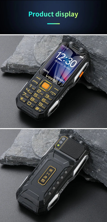 Q8 GSM 2G Rugged Mobile Phone Big Battery Double Flashlight 2.4inch HD Screen Dual Sim Large Button Cheap Cellphone For Elderly