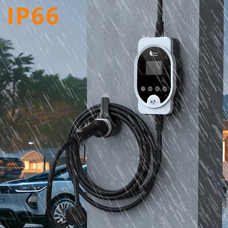 feyree Type2 11KW EVSE Wallbox EV Portable Charger 16A 3Phase Wi-Fi Smart APP Control Charging Station for Electric Car Charger