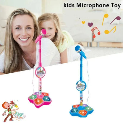 Kids Toys Karaoke Microphone with Stand Singing Song musical instruments Toys with Light Educational development games Children