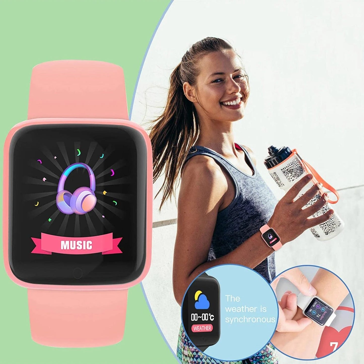 Smart Watch For Men Women Wristwatch Bluetooth Connect Phone Music Player Fitness Sport Bracelet Health Monitor Digital Watches