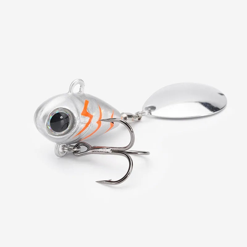 Wobble Rotating Metal VIB Vibration Bait Spinner Spoon Jig Fishing Lures 15g 20g Artificial Hard Baits Sequins Pesca Lure