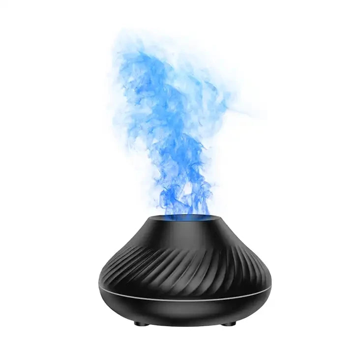 Flame Aroma Diffuser Humidifier With Colorful Essential Oil Diffuser  7 Color LED Light Portable Desktop  Air Humidifier