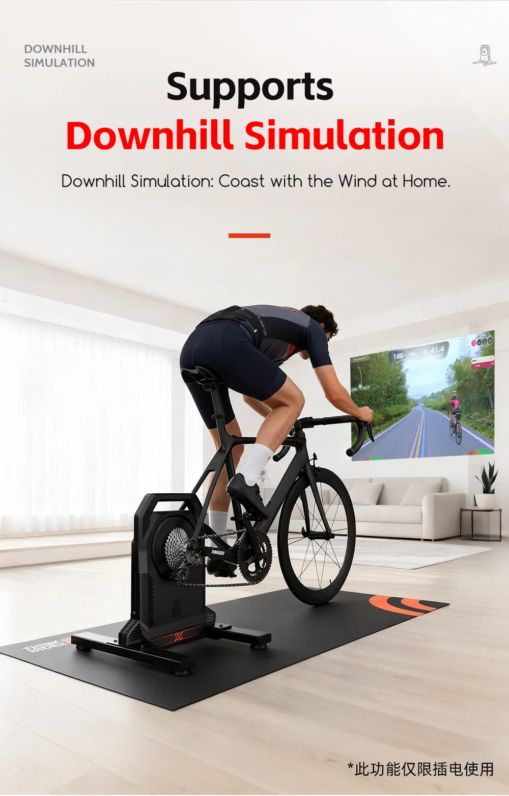 ThinkRider XXPRO Direct Drive  Smart Bike Trainer Max 2500W Indoor Training Generate electricity by oneself Bicycle Roller