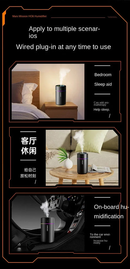 280ML Powerful and Efficient Air Humidifier Aromatherapy Aroma Diffuser Essential Oil Color-Changing Lights for Home Car Bedroom