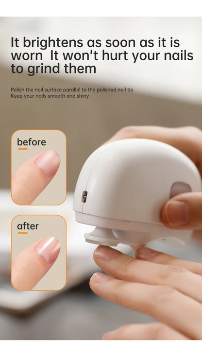 HOMEFISH Electric Nail Clipper 2 in 1 Grinding Polishing Multifunctional Portable Automatic Manicure Grinder