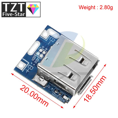 GREATZT 5V Boost Converter Step-Up Power Module Lithium Battery Charging Protection Board LED Display USB For DIY Charger 134N3P