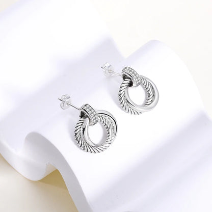 Hot Sale 925 Sterling Silver Spring Zircon Sunflower Stud Earrings For Women 2023 Trending Fashion Jewelry mother's day gift