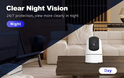 Tuya 5G WiFi IP Camera Indoor 6MP Wireless Security Surveillance Camera Auto Tracking Baby Monitor IR Night Vision 6x Zoom Cam