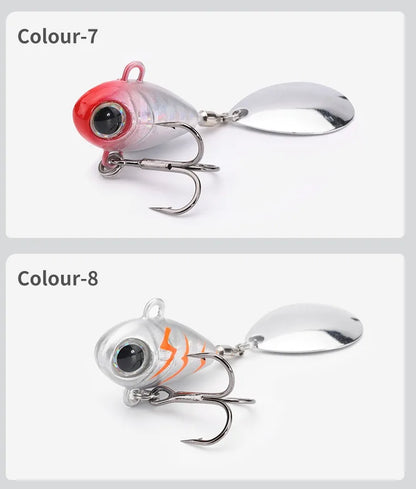 Wobble Rotating Metal VIB Vibration Bait Spinner Spoon Jig Fishing Lures 15g 20g Artificial Hard Baits Sequins Pesca Lure
