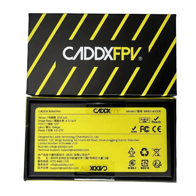 CADDX Ratel Pro FPV Camera Blacklight Analog Camera 1500tvl 16:9/4:3 NTSC/PAL FOV125° Night Camera For RC Freestyle Racing Drone