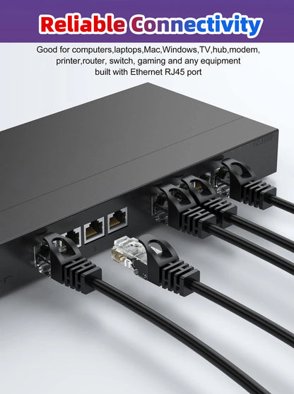 50M 30M 20M Ethernet Cable Cat6 Network Cable Patch Lan Cable 26AWG RJ45 for PS 5 Router PC Computer Internet Outdoor Cable CAT6