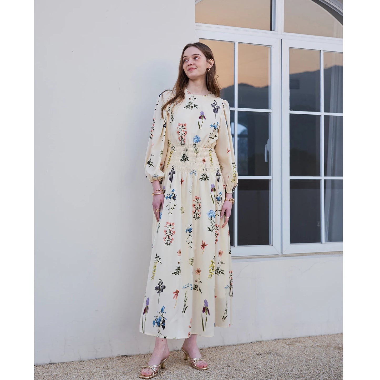 AP SS26 Women Smock Floral Dress Sweet Style