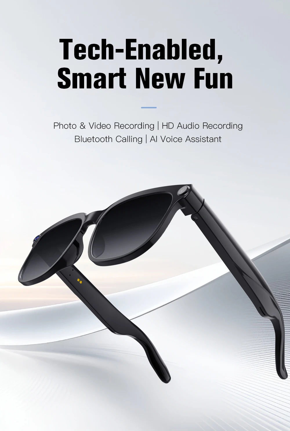 PEJE 2026New 800W Pixel Camera Smart Glasses Men Video Recording AI Photo Recognition Bluetooth Call Voice Translation Sunglasse