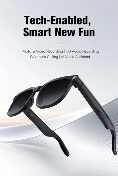 PEJE 2026New 800W Pixel Camera Smart Glasses Men Video Recording AI Photo Recognition Bluetooth Call Voice Translation Sunglasse