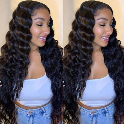 Loose Deep Wave Bundles 100% Virgin Raw Brazilian Human Hair Weave 1/3/4   Bundle Deals Hair Extension Double Weft Wholeasle 30"