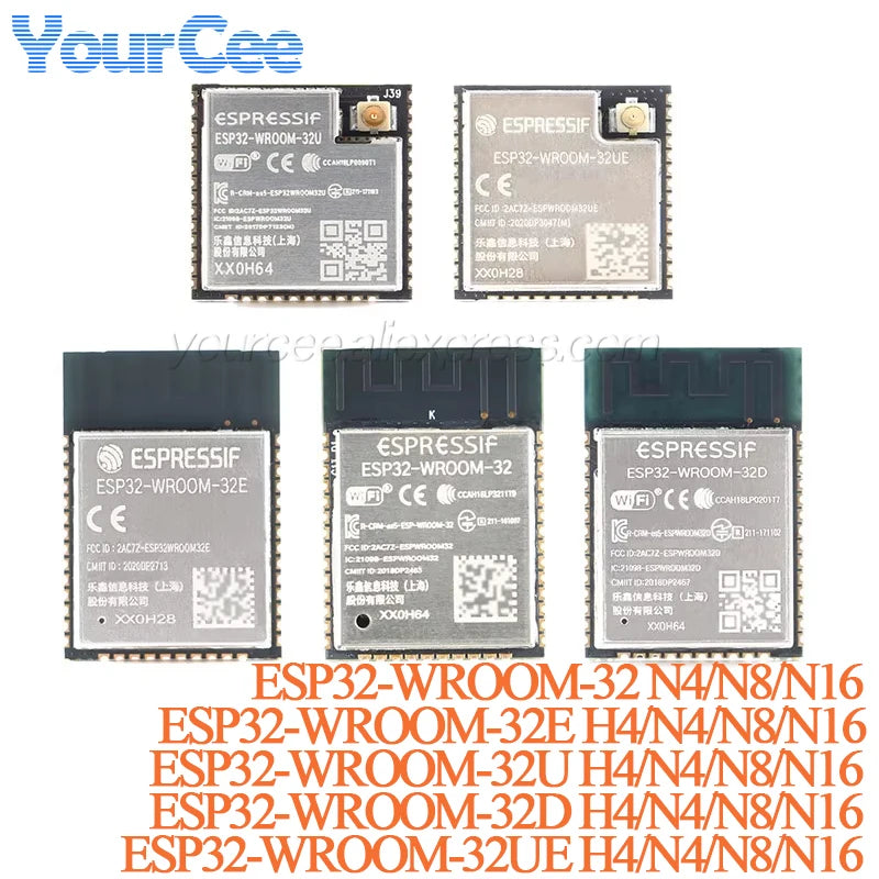 10pcs/1pc ESP32-WROOM-32 ESP32 WROOM ESP-32 4MB 8MB 16MB Dual Core WiFi Wireless Ble MCU Module ESP32-WROOM-32 -32UE 32U 32E 32D