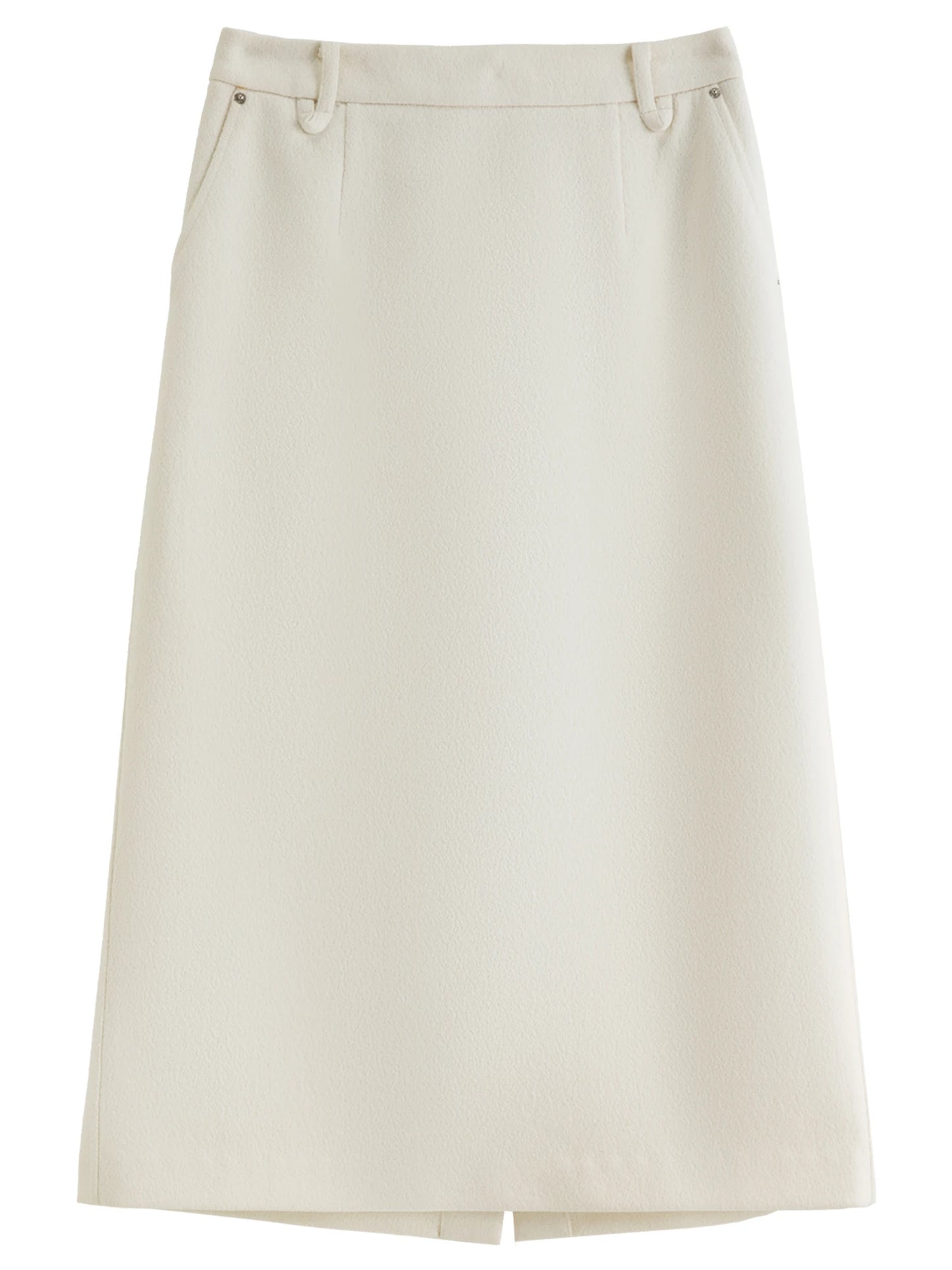 DUSHU Classic Long and Short Elastic Waist A-line Skirt 2025 Winter Skirt for Women Solid Simple Commuting Office Ladies College