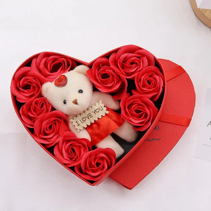 Soap Flower Heart Shaped Rose Gift Box Valentine's Day Mother's Day Gift Rose Creative Birthday Gift