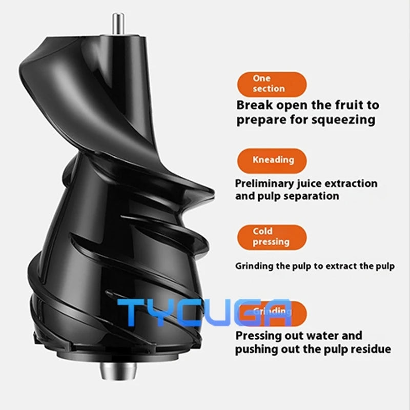 850W Slow Masticating Juicer Machine 75mm Wide Chute Vertical Spiral Extractor Home Use For Fruits Vegetables Higher Juice Yield