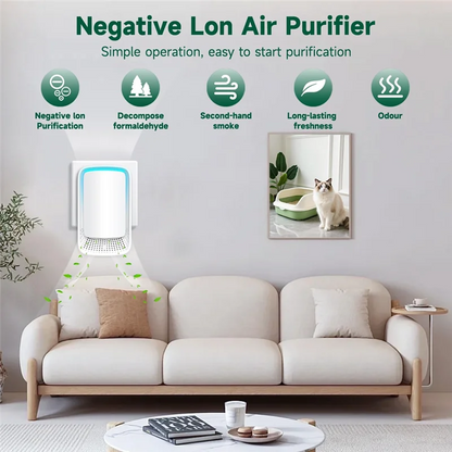 【NEW A39M】 Mini Air Cleaner For Home, Air Ionizers 3-Pack, Quiet Negative Generator Freshener For Bedroom,Office Kitchen EU