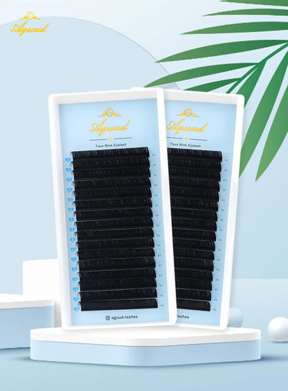 AGUUD Matte Black Individual Eyelash Extension Professional Volume Korean PBT Cashmere Lash Extension Tray Classic Lashes Cilios