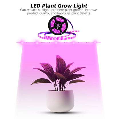 Waterproof Full Spectrum LED Light Strip Plant Growth 5v USB Powered 1-3M Long Suitable Flower Seedlings Greenhouses Hydroponics