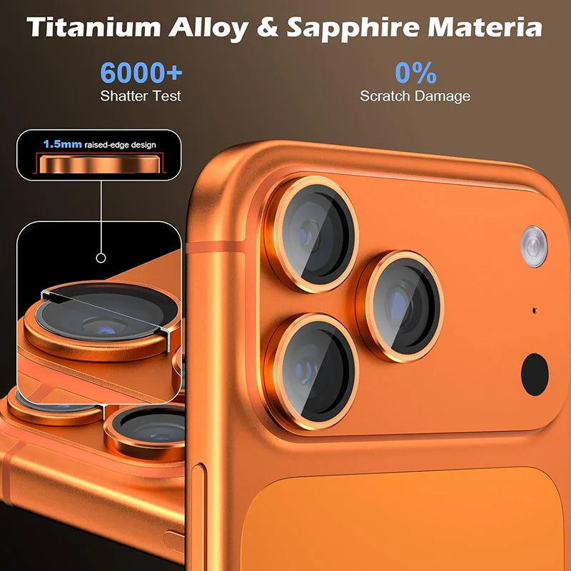 Aluminum Alloy Metal Camera Protector Ring Film For IPhone 17 Air 17 Pro Max 17 Plus Rear Camera Lens Protect Cover Case