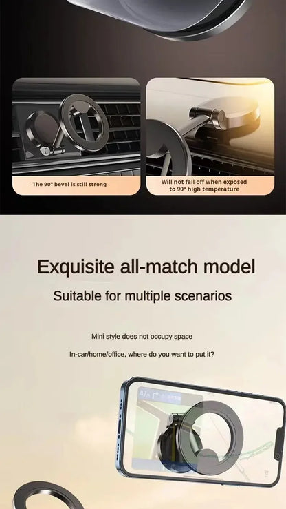 Magnetic Car Phone Holder Support Foldable Desktop Smartphone Mount Stand For Magsafe iPhone 16 15 14 13 12 For Samsung Xiaomi
