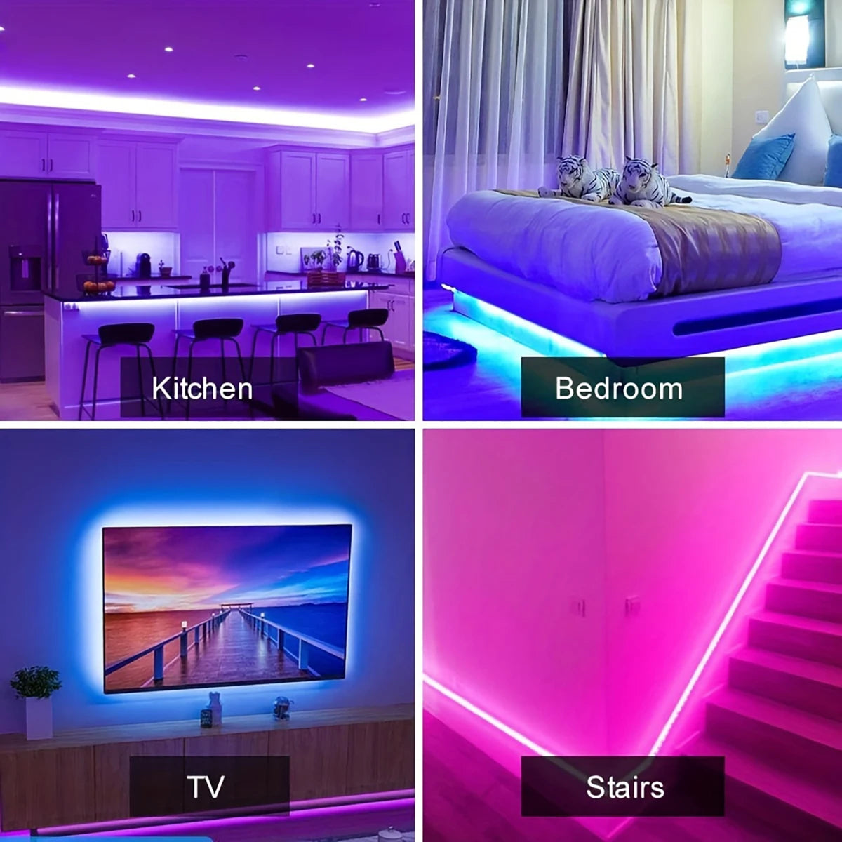 LED Strip Lights 10m 20m 30m Music Sync RGB Led Strip Tape Lights for Room Home Party Decoration TV Backlight Felxible Ribbon