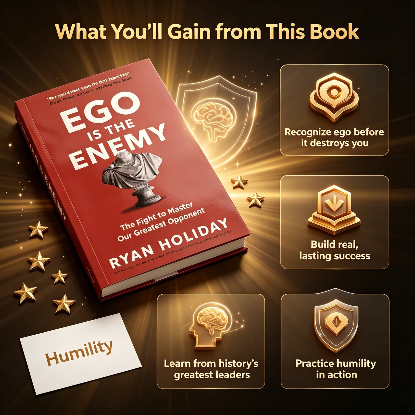 Ego Is The Enemy By Ryan Holiday Self Help Book Personal Growth Stoic Philosophy Guide