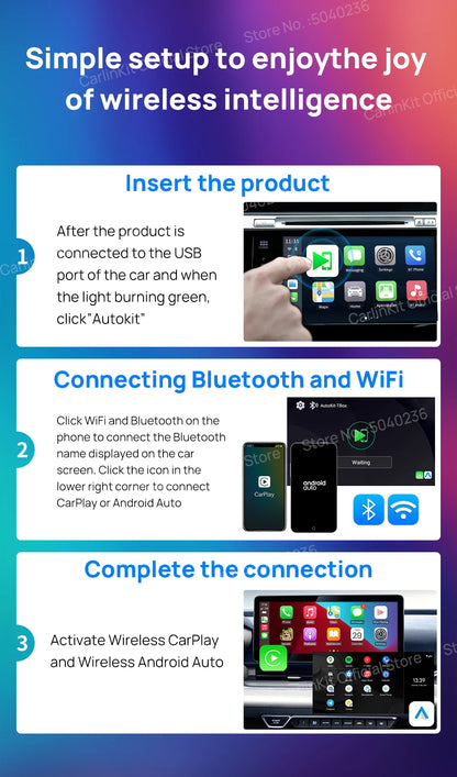 2025  CarlinKit CarPlay AI Box Android 13.0 SM6225 QCM6125 Android Auto Wireless CarPlay Adapter 2.4+5GGPS 64G 128G FOTA Upgrade
