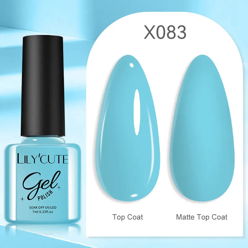 LILYCUTE 7ml Brown Red Purple Nail Gel Polish Coffee Color Series Semi Permanent UV Gel Soak off Nail Gel Varnishes For Nail Art