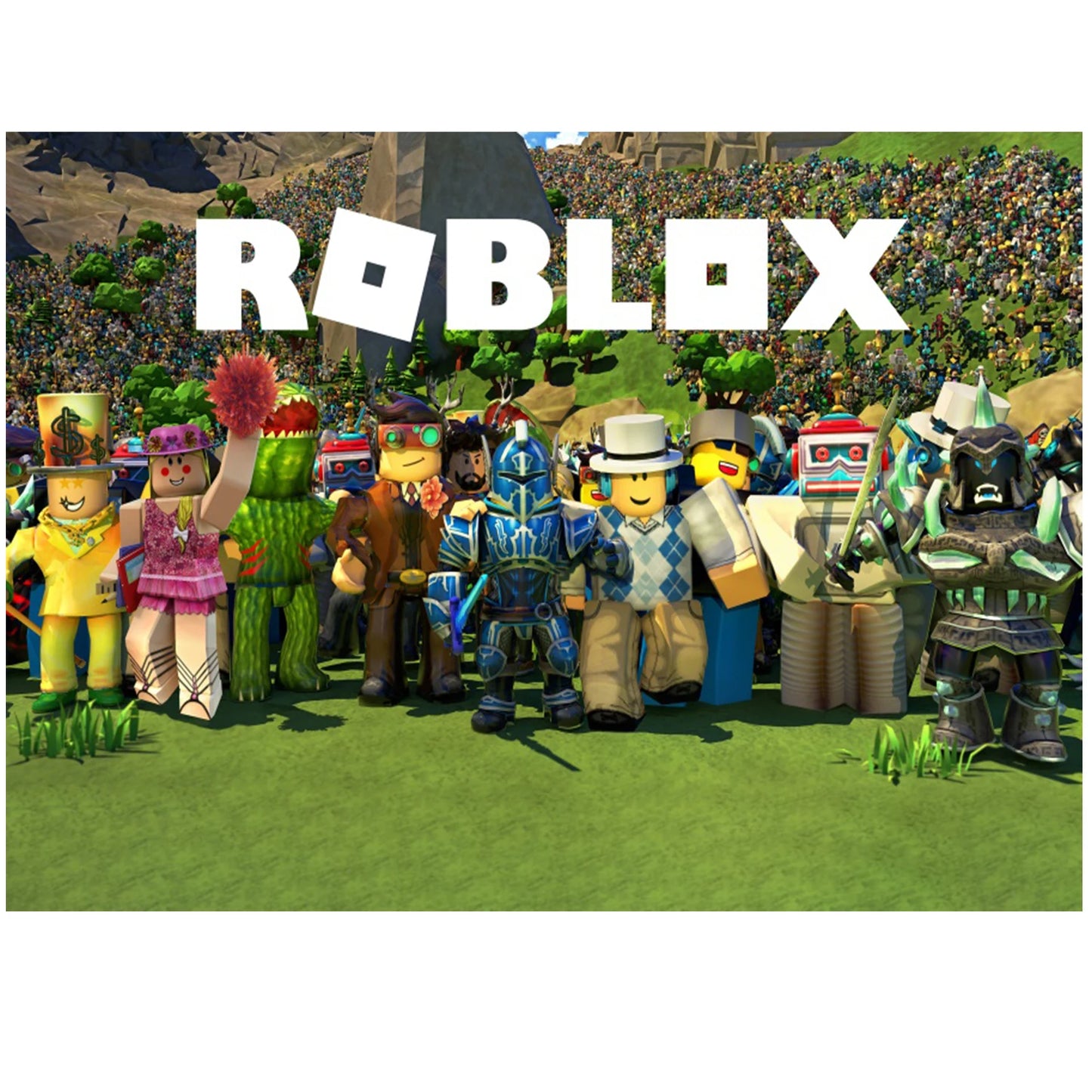 Roblox theme Game Shower Vinyl Hot Game Backdrop Cloth Kids Birthday Photo Background For Party Decoration Boys Backdrops