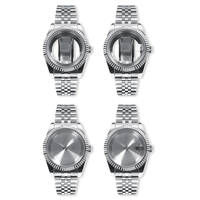 Neiton 36mm/40mm Sapphire Glass For Men Watch Case Fit NH36 NH34 NH35Movement FashionWaterproof Jubilee Stainless Steel