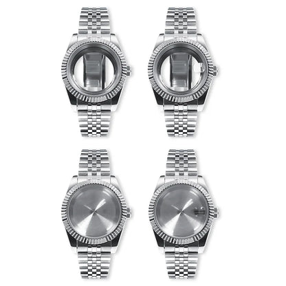 Neiton 36mm/40mm Sapphire Glass For Men Watch Case Fit NH36 NH34 NH35Movement FashionWaterproof Jubilee Stainless Steel