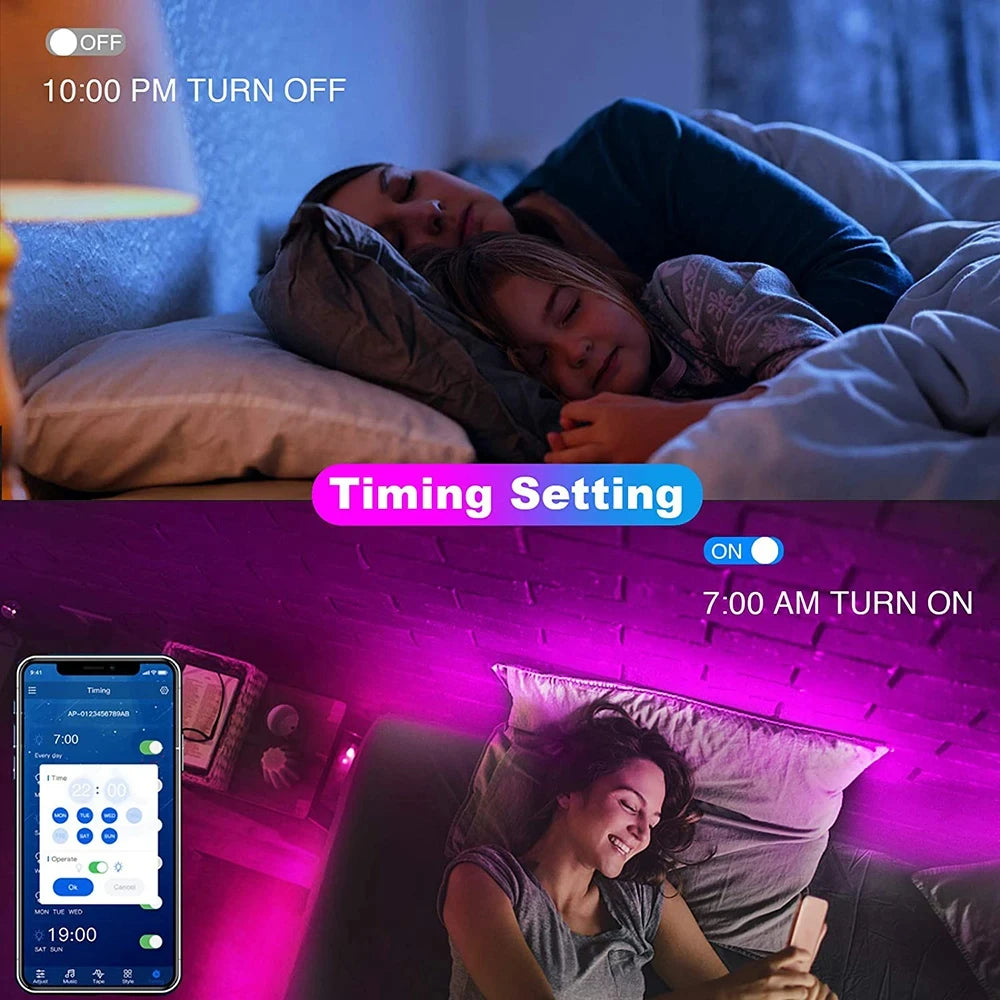 5V LED Strip Lights USB RGB 5050 LED Light Strip Music Sync App Control Luces Led Flexible Lamp for Room Decor TV Backlight