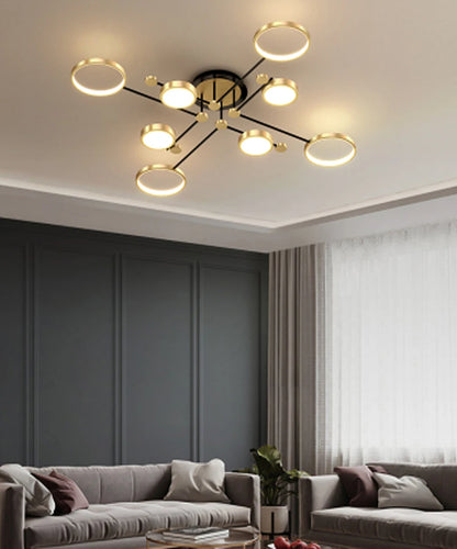 Modern Pendant Light LED Nordic Lamp Gold Black Hanging Chandelier Ceiling Lights Dimming Remote Control Lighting Fixture