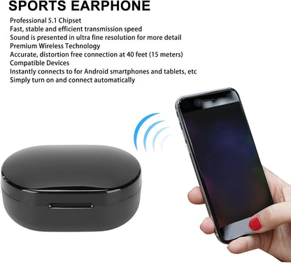 A6S Wireless Bluetooth Earphones - Sport Touch Control Headset With LED Display Stereo Sound For Xiaomi Huawei