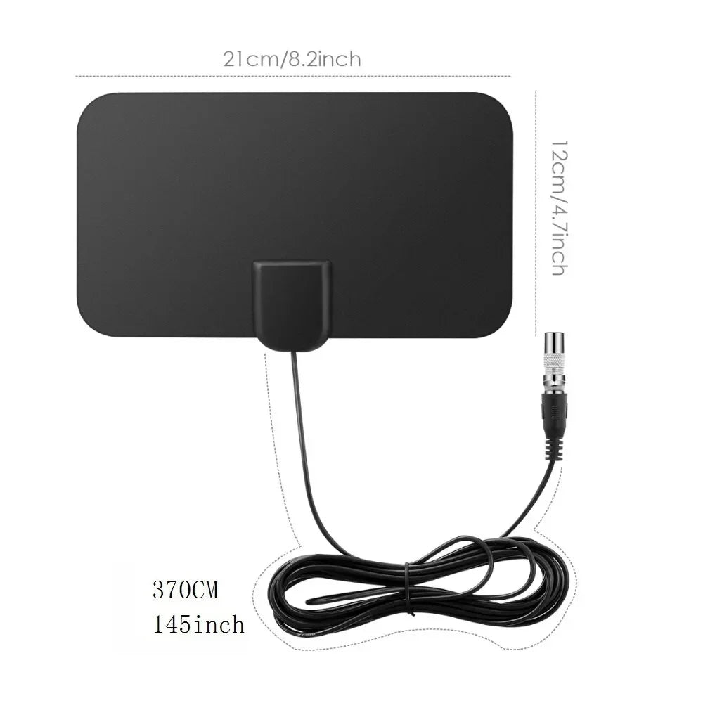 Indoor Outdoor Ultra HD Digital TV Antenna with VHF UHF Amplifier 200 Miles Range Quick Response Aerial Set for Amplified DAB