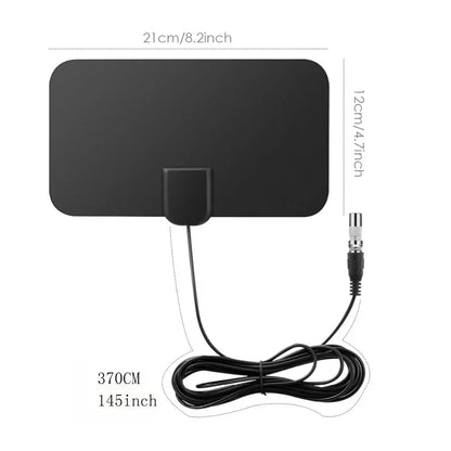 Indoor Outdoor Ultra HD Digital TV Antenna with VHF UHF Amplifier 200 Miles Range Quick Response Aerial Set for Amplified DAB