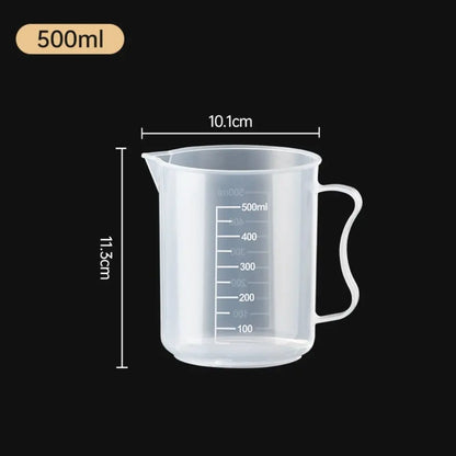 Measuring Cup Transparent Plastic Laboratory Beaker Graduated Liquid Jug Cup Kitchen Baking Cooking Measurement Scale Container