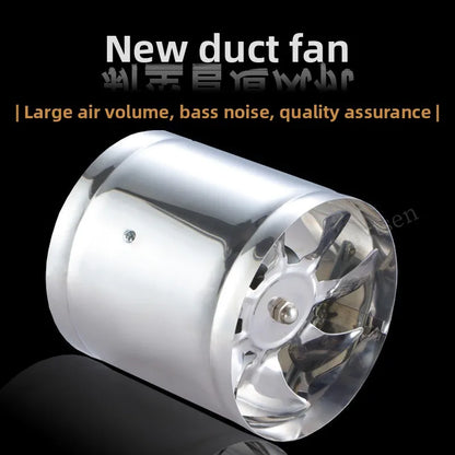 '6''8'' Pipe Exhaust Fan Air Ventilator Metal Pipe Ventilation Exhaust Fan Mini Extractor Bathroom Toilet Wall Fan Duct Fan